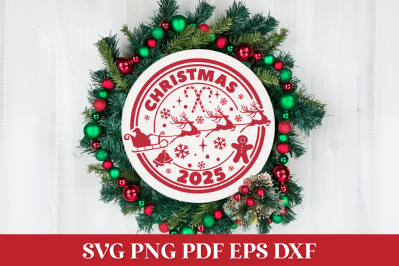 Christmas 2025 Round SVG