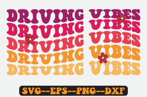 Driving Vibes Groovy Retro Svg Design