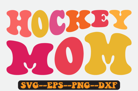 Hockey Mom Groovy Retro Svg Design