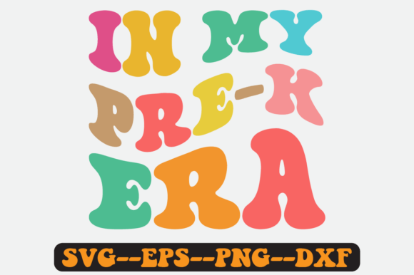 In My Pre-K Era Groovy Retro Svg Design