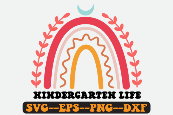 Kindergarten Life Groovy Retro Svg