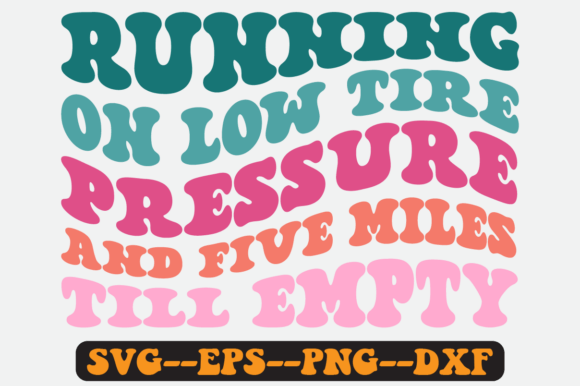 Running on Low Tire Pressure Retro Svg