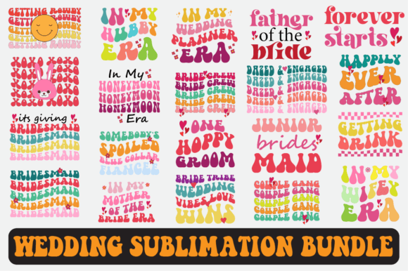 Wedding Svg Sublimation Design Bundle